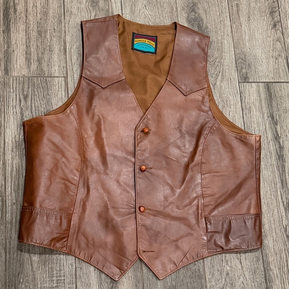 PIONEER Other - Vintage PIONEER Wear Brown leather vest